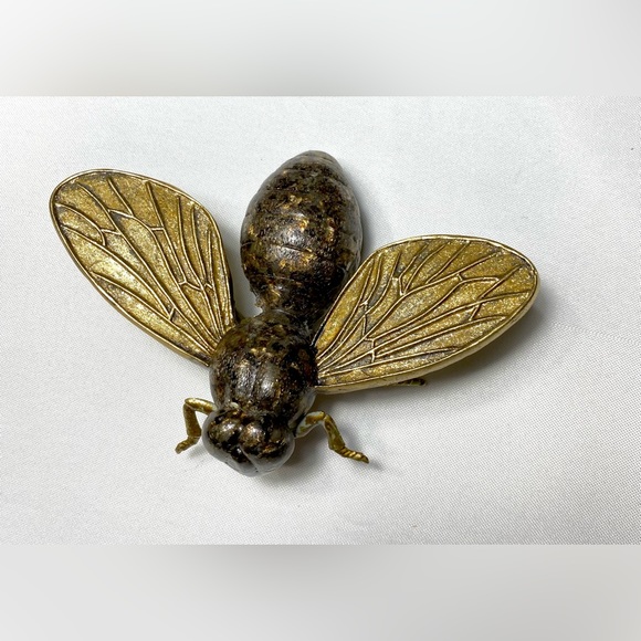 Figure resin bee / fly in gold color - Picture 5 of 8